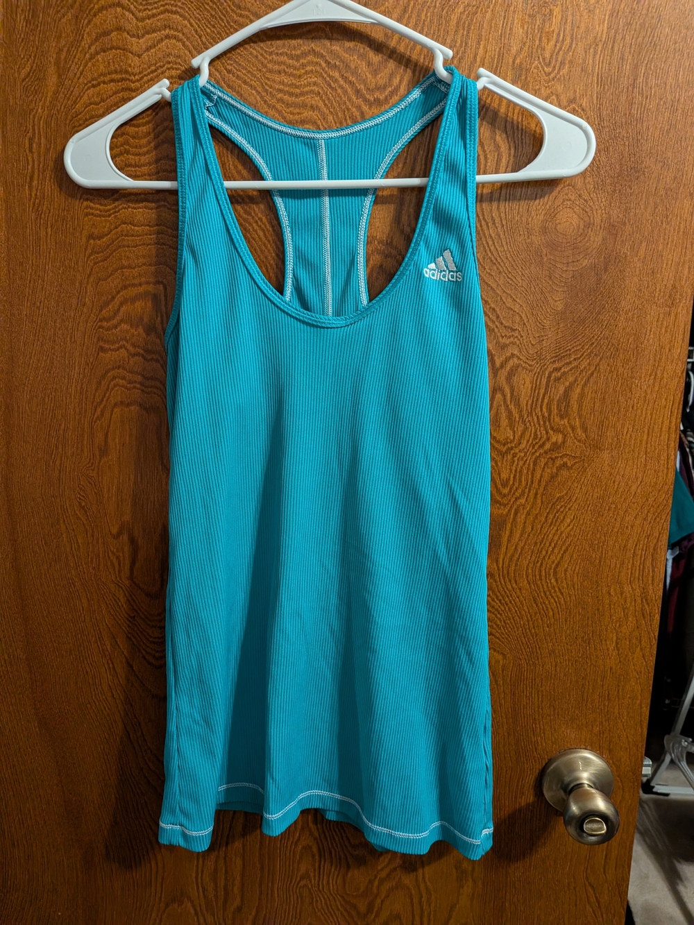 Blue Adidas Racer-back Tank